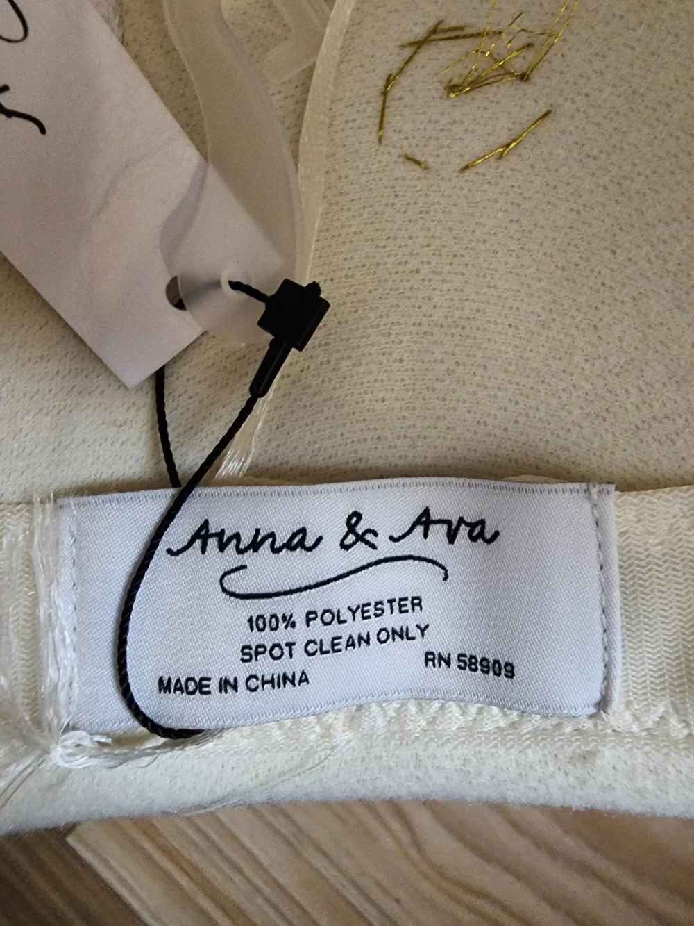 NWT Anna & Ava Ivory Cowboy Hat Gold Starburst Western Wide Brim S/M